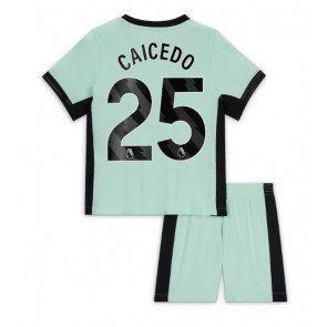 Chelsea Moises Caicedo #25 Replika Babytøj Tredje sæt Børn 2023-24 Kortærmet (+ Korte bukser)